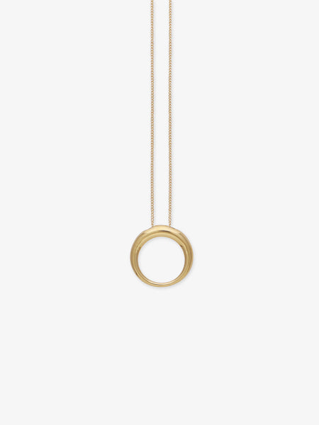 Medium Rising Tusk Pendant Yellow Gold Plated Necklace THE WHITEBEAM SHOP