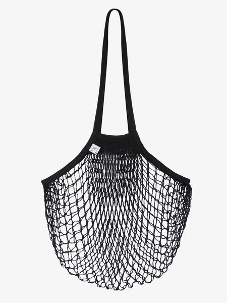 Black Cotton String Bag THE WHITEBEAM SHOP